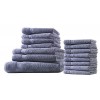 Hometex Premium Textiles Lot de 10 gants de toilette argentés 16 x 21 cm 100 % coton éponge Oeko-TEX Standard 100 Qualité sup