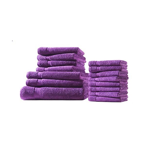 Hometex Premium Textiles Lot de 10 gants de toilette argentés 16 x 21 cm 100 % coton éponge Oeko-TEX Standard 100 Qualité sup