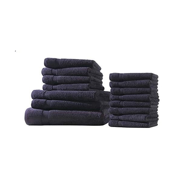 Hometex Premium Textiles Lot de 10 gants de toilette argentés 16 x 21 cm 100 % coton éponge Oeko-TEX Standard 100 Qualité sup