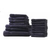 Hometex Premium Textiles Lot de 10 gants de toilette argentés 16 x 21 cm 100 % coton éponge Oeko-TEX Standard 100 Qualité sup