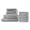 Hometex Premium Textiles Lot de 10 gants de toilette argentés 16 x 21 cm 100 % coton éponge Oeko-TEX Standard 100 Qualité sup