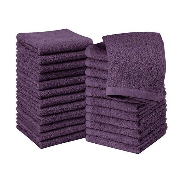 Utopia Towels -Set de Gants de Toilette Lot de 60 - Blanc -100% Coton filé à lanneau, Serviettes de Toilette 30 x 30 CM, D