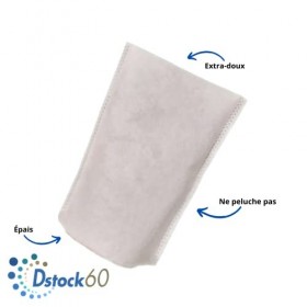 DSTOCK60-50 GANTS DE TOILETTE JETABLES À USAGE UNIQUE - MOLLETONNÉS NON TISSÉS - 80 GR - SOUDÉS -