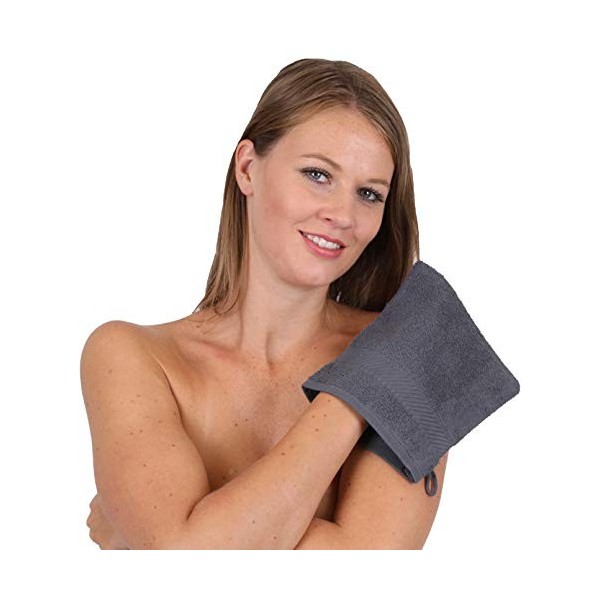 Betz Lot de 10 Gants de Toilette Taille 16x21 cm 100% Coton