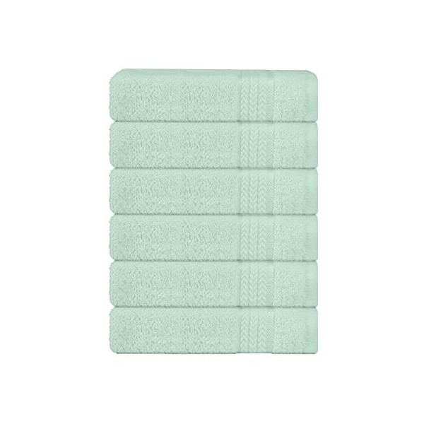 Ensemble de Serviettes en Coton Super Doux 600 g/m² par Sweet Needle, Marine - 2 Serviettes de Bain, 2 Mains et 6 Lavage/Visa