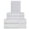 Ensemble de Serviettes en Coton Super Doux 600 g/m² par Sweet Needle, Marine - 2 Serviettes de Bain, 2 Mains et 6 Lavage/Visa