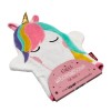 Dekohelden24 Gant de Toilette pour Enfant 100% Coton Motif Licorne 27 x 17 x 24 cm