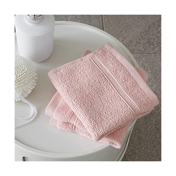 Catherine Lansfield Zero Twist, Pair gant de bain, Naturel