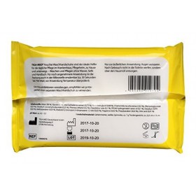 Tiga-Med Lot de 24 paquets de gants de toilette humides imprégnés daloé véra à usage unique, soit 192 gants au total