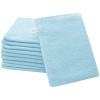 ZOLLNER Set de 10 Gants de Toilette, 16x21 cm, Coton, Bleu Clair