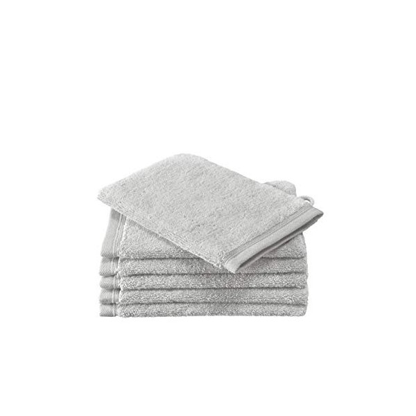 De Witte Lietaer Contessa Luxe Lot de 6 Gants de Toilette, Coton, Vert pétrole 16x22 cm