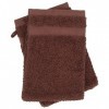 Lot de 2 Gants de Toilette 16x21 cm Luxor Marron