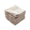 Linteum Textile Premium Gants de toilette Taupe 13 x 13 cm