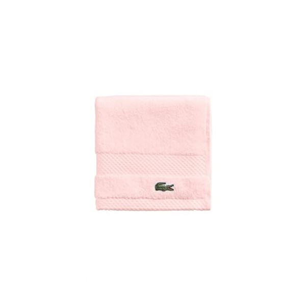 Lacoste Heritage Supima Gant de toilette en coton Rose clair 33 x 33 cm