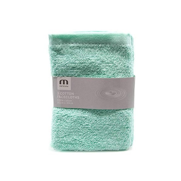 MERIDIANA Gants de Toilette Super Doux 100% Coton Lavable en Machine.