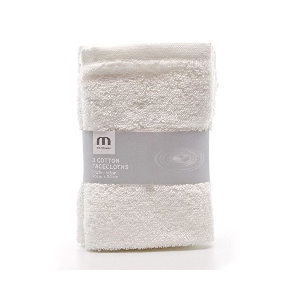 MERIDIANA Gants de Toilette Super Doux 100% Coton Lavable en Machine.