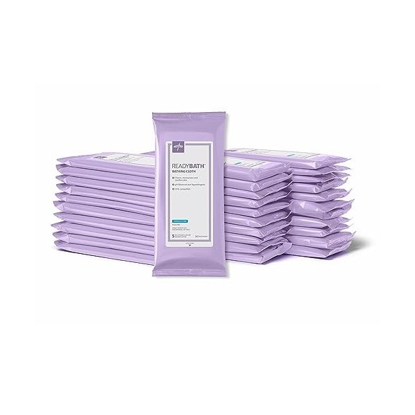 Medline Readybath non parfumées Corps chiffons de nettoyage pour ordinateurs, Standard Poids lot de 5 fils, Lot de 30 