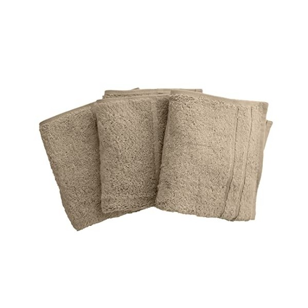 Cariloha Lot de 3 serviettes de toilette douces pour le visage et le corps en viscose de bambou bio et coton turc - 33 x 33 c