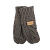 Aran Traditions Gants dhiver tricotés en diamant, gris, taille unique