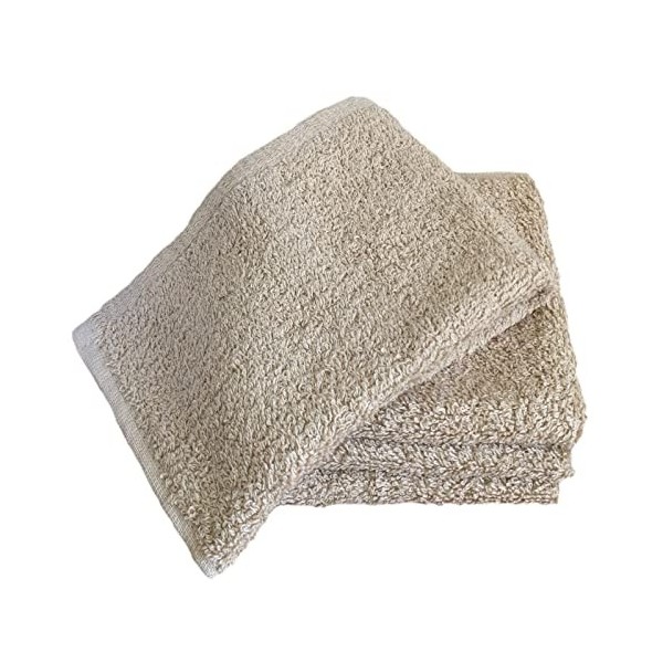 Lot de 4 serviettes pour le visage en coton peigné égyptien, 30 cm x 30 cm, douces, absorbantes et à séchage rapide blanc, 4