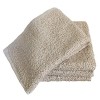 Lot de 4 serviettes pour le visage en coton peigné égyptien, 30 cm x 30 cm, douces, absorbantes et à séchage rapide blanc, 4