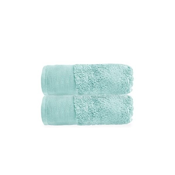 Allure Zero Twist Lot de 4 Gants de Toilette 100% Coton égyptien Bleu Marine 30 x 30 cm