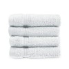 Allure Zero Twist Lot de 4 Gants de Toilette 100% Coton égyptien Bleu Marine 30 x 30 cm