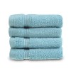 Allure Zero Twist Lot de 4 Gants de Toilette 100% Coton égyptien Bleu Marine 30 x 30 cm