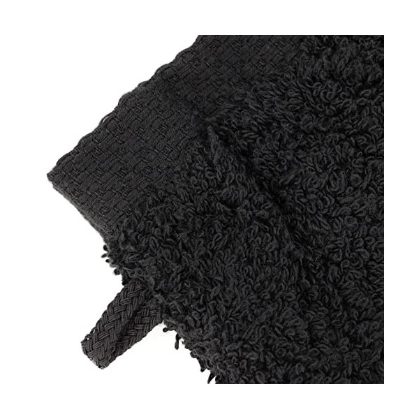 Linnea Gant de Toilette 16x21 cm Pure Noir 550 g/m2