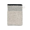 MÖVE Eden Gant de Toilette avec Passepoil 15 x 20 cm, Fabriqué en Allemagne, 80 % Coton / 20 % Lin, Nature / Black Beige 