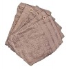 ONY - Gant De Toilette Uni Taupe - Lot de 5 Gants De Toilette Coton - Gant De Toilette 20X14 cm