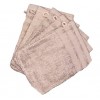 ONY - Gant De Toilette Uni Taupe - Lot de 5 Gants De Toilette Coton - Gant De Toilette 20X14 cm