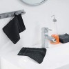 douceur dintérieur 2 gants de toilette 15x21 cm eponge vitamine noir