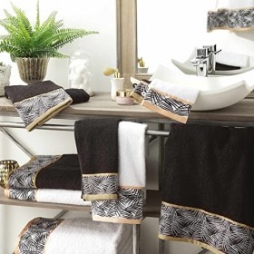 1001KDO POUR LA MAISON Lot de 2 Gants de Toilette Orbella Noir