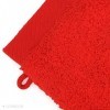 Lot de 2 Gants de Toilette 16x21 cm 100% Coton peigné Alba Rouge