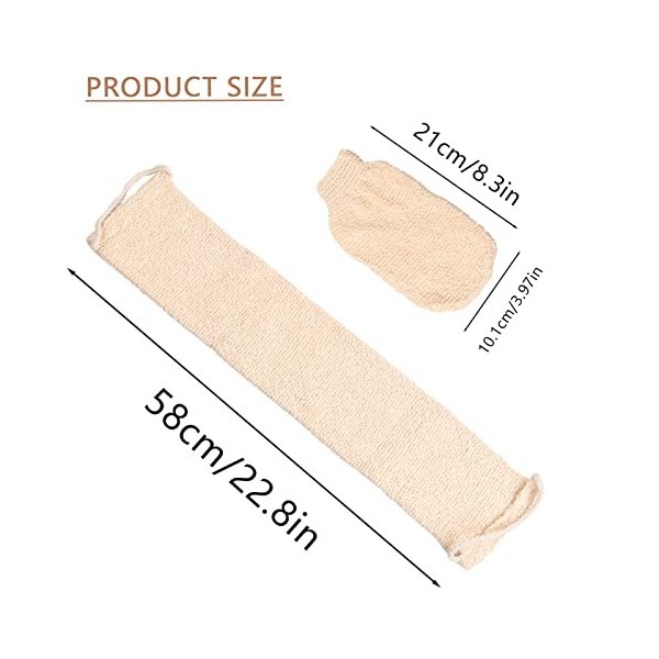 Serviettes Exfoliantes pour le Corps, Bain Ceinture Épurateurs, Dos Scrubber Exfoliant, Sangle de Récurage, Gants Gommage, La