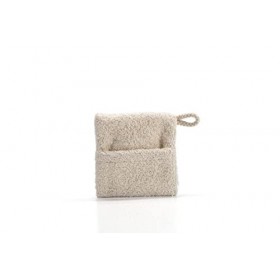 martini SPA - Bio - Gant porte-savon en coton biologique, beige, 12 x 11 x 2 cm, 22 g, 1 unité
