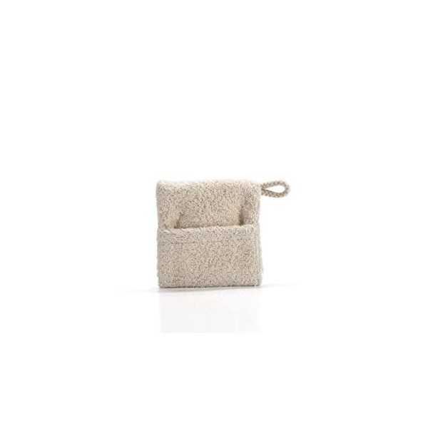 martini SPA - Bio - Gant porte-savon en coton biologique, beige, 12 x 11 x 2 cm, 22 g, 1 unité