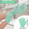 Sibba Lot de 2 Gants Exfoliants pour Douche Gants de Bain Exfoliants Double Face Accessoires Bain pour Douche Spa Massage Gom