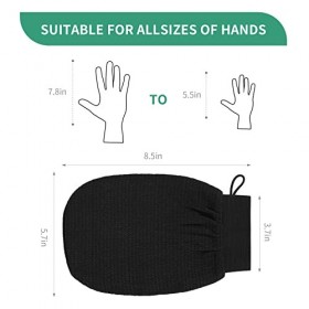 BiJun Gants exfoliants marocains Kessa Scrub Mitt, Premium Scrub Wash Mitt pour le bain ou la douche, pour tous les types de 