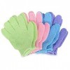 Beito - 4 paires de gants exfoliants Full Body Scrub - Douche ou Bain Spa Exfoliant Accessoires pour homme et femme - Élimine
