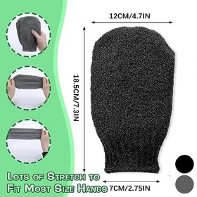 WLLHYF Gant exfoliant double face pour le corps, gants de toilette, gants de toilette, gants de nettoyage lavables, accessoir