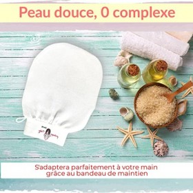 BioMaryem Kessa Gant Exfoliant en Crin - Gommage Visage Corps - Nettoyage en Profondeur - Peau Douce Garantie - Hammam Spa Sa