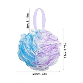 Pinsheng Lot de 4 Éponge de Douche, Extra Large Fleurs de Bain, 75g/PCS, Douce Bain Douche Éponge, Boules de Luffa de Douche 