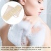 Sangle dorsale exfoliante à long manche en luffa naturel pour le bain, massage, soins du corps, pour éliminer la peau morte, 