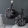 Lot de 2 Éponges de Bain en Maille de Pouf en Maille de Luffa Pour le Corps Exfoliant Boule de Douche Éponge de Douche avec E