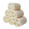 Lot de 6 éponges luffa naturelles de 10 cm pour enlever les peaux mortes - Pour le soin du corps, la salle de bain et la douc