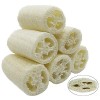 Lot de 6 éponges luffa naturelles de 10 cm pour enlever les peaux mortes - Pour le soin du corps, la salle de bain et la douc