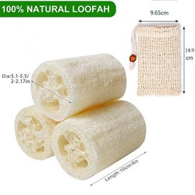 beihuazi® loofah naturel Luffa Eponge 10cm Length de Eponge Loofah pour Bain Douche, Savons diy et Cuisine Nettoyage 6pcs