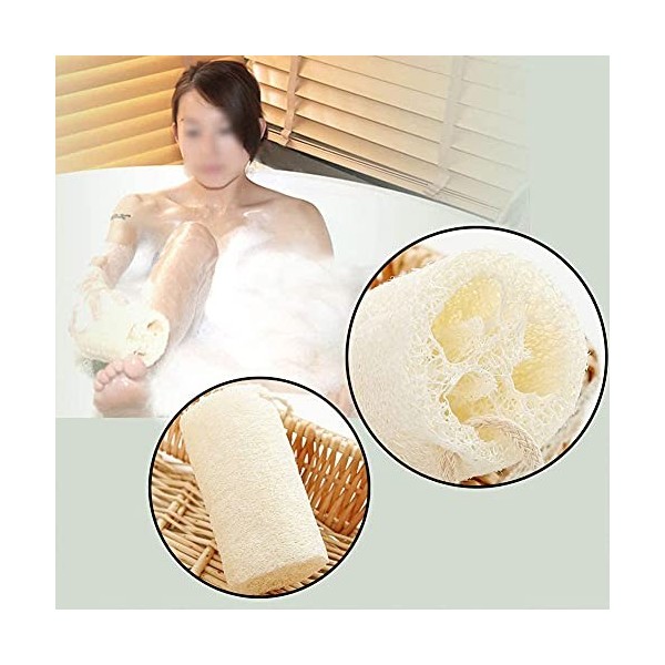 JUHONNZ Loofah Naturel,6 PCS Eponge Douche Loofah Exfoliant Éponges de Luffa Naturelles Épurateur Corps Luffa Loofa Éponge po